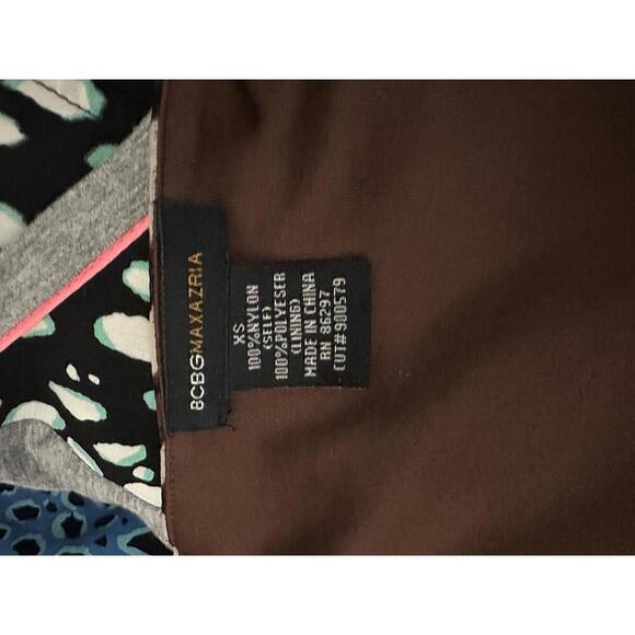 BCBG MaxAzria Y2K mob wife Michael animal-print mesh wrap dress Size XS - Picture 7 of 7